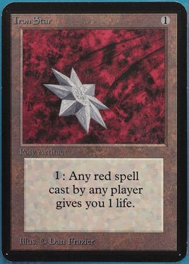 Magic the Gathering Alpha Edition Iron Star Lightly Played