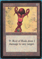 Magic the Gathering Beta Edition Rod of Ruin Moderately Played